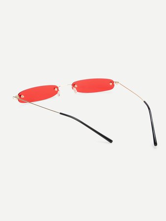 Rimless Oval Sunglasses | ROMWE