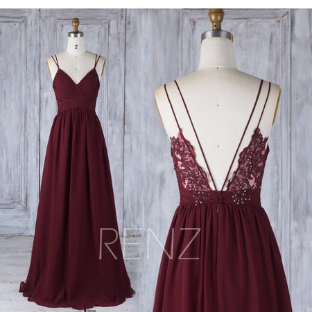 Red Prom Dress Bridesmaid dress