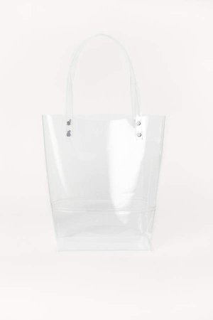 Transparent Shopper - White
