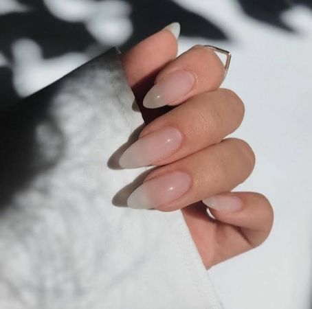 manicured  almond nails
