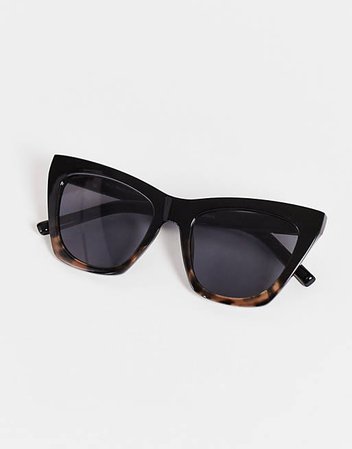 Topshop oversize cateye sunglasses black | ASOS