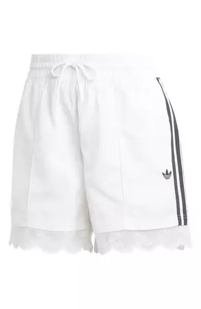 adidas Originals 3-Stripes Lace Trim Shorts | Nordstrom