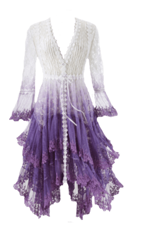 Top White Purple Lace