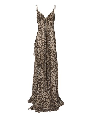 Leopard Tie Front Maxi Dress | Nicholas