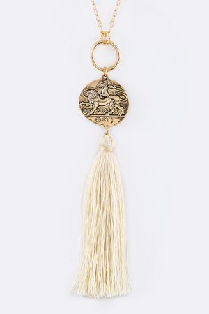 ivory tassel necklace - Google Search