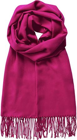 MBJ Shawls and Wraps Elegant Cashmere Scarfs for Women Stylish Warm Blanket Solid Winter Scarves ONESIZE MAGENTA at Amazon Women’s Clothing store