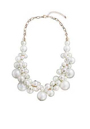 Crown & Ivy™ Pearl Cluster Necklace