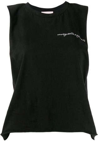 sleeveless logo T-shirt