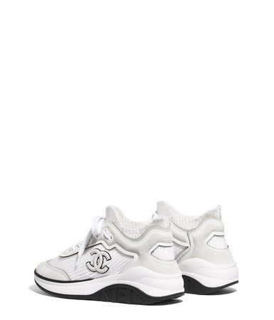 Trainers, fabric, suede calfskin & tpu, white - CHANEL