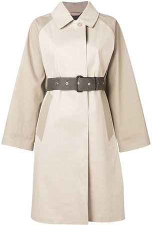 Putty & Fawn Bonded Cotton Oversized Trench Coat LR-092/CB