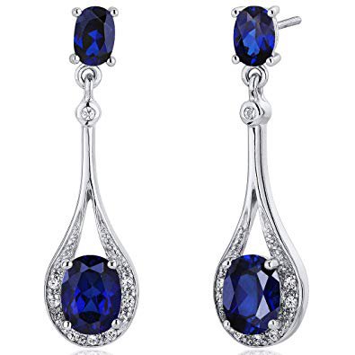 silver blue earrings - Google Search