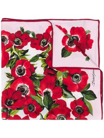 Dolce & Gabbana Floral Print Scarf - Farfetch