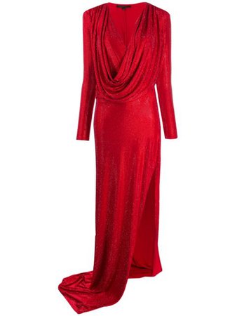 Philipp Plein Long-Sleeve Wrap Dress A19CWRG1354PTE003N Red | Farfetch
