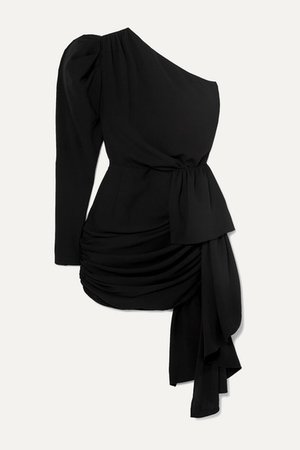 16ARLINGTON | One-sleeve draped crepe mini dress | NET-A-PORTER.COM