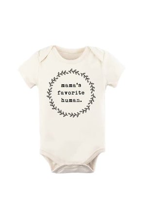 Tenth & Pine Mama's Favorite Human Organic Cotton Bodysuit (Baby) | Nordstrom
