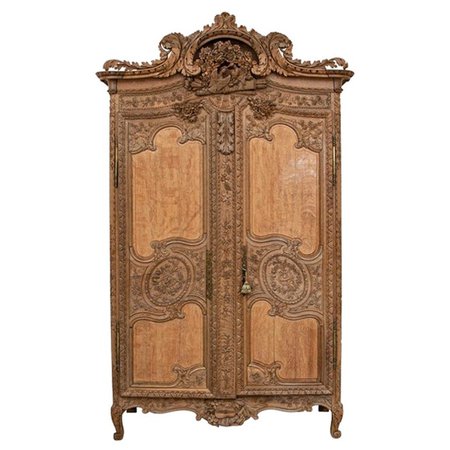 Massive and Elaborately Carved French Country Armoire For Sale at 1stdibs