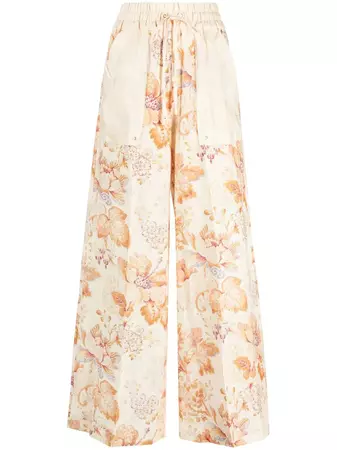 ALEMAIS floral-print straight-leg Trousers