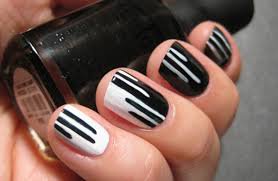 black and white little girls nails - Google Search