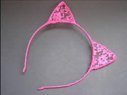lace pink cat ears - Google Search