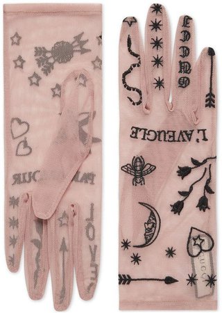 Gucci Embroidered Gloves