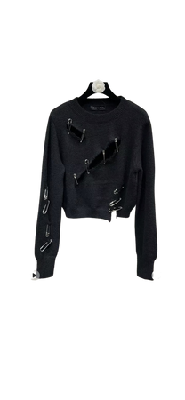 safety pin sweater