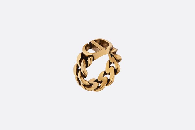 Dior, 30 MONTAIGNE RING Antique Gold-Finish Metal