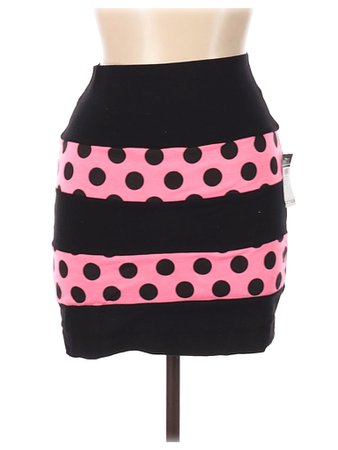 rue21 Color Block Polka Dots Black Casual Skirt Size L - 46% off | thredUP