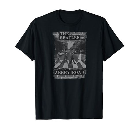 Amazon.com: The Beatles Brick Wall Abbey Road T-Shirt : Clothing, Shoes & Jewelry