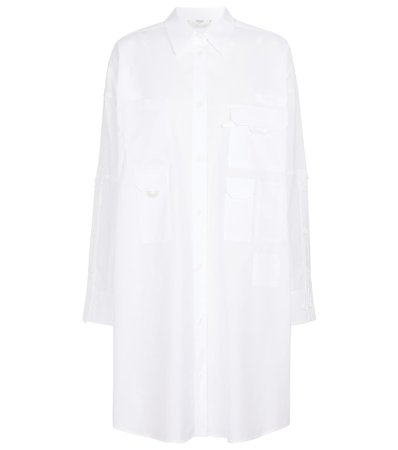 FENDI - Cotton poplin shirt dress | Mytheresa