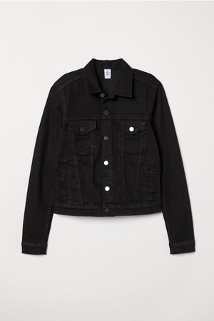 Denim jacket - Black denim - Ladies | H&M GB