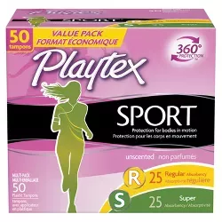 Playtex Sport Multi-Pack Tampons - Plastic - 36ct : Target