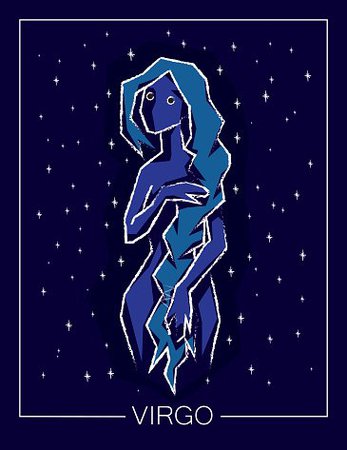 Zodiac Sign Virgo ON Night Starry Sky premium clipart - ClipartLogo.com