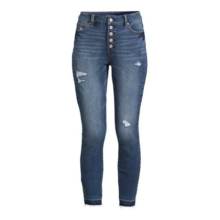 Time and Tru Women's High Rise Skinny Jeans - Walmart.com