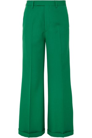 Gucci | Wool-gabardine wide-leg pants | NET-A-PORTER.COM
