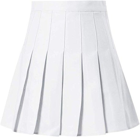 Gofodn Skirts Women Plus Size Solid Fashion High Waist Pleated Mini Skirt Slim Waist Casual Tennis Tutu Skirt Pink: Amazon.co.uk: Clothing