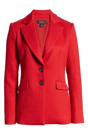Halogen® x Atlantic-Pacific Fitted Blazer red