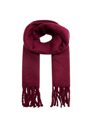 MANGO Fringed maxi scarf