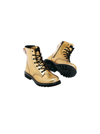 gold black dance boot