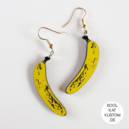 KoolKatStore banana earrings