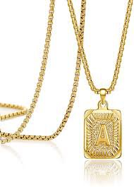 gold J necklace amazon trendsmax - Google Search