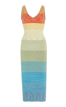 Ribbed-Knit Midi Dress By Staud | Moda Operandi