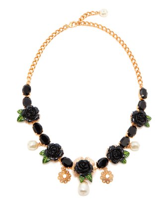 Rose and crystal-embellished necklace | Dolce & Gabbana | MATCHESFASHION.COM