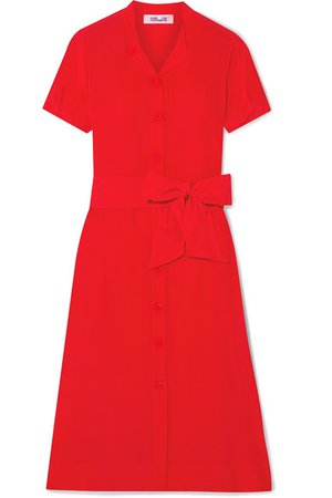 Diane von Furstenberg | Addilyn silk crepe de chine midi dress | NET-A-PORTER.COM