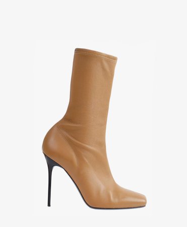 Balmain/ Brown Leather Ankle Boot