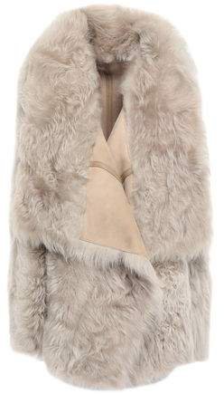 Meteo By Reversible Leather-trimmed Shearling Vest