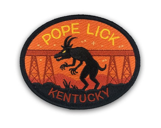Pope Lick, Kentucky Travel Patch (Goatman) [CowboyYeehaww]