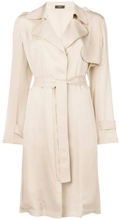 belted midi trench coat