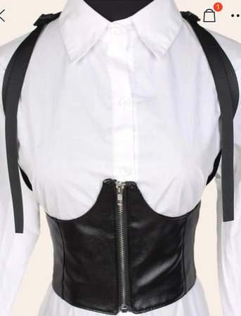 SHEIN zipper decor harness belt