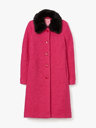 wool-blend bouclé broadway coat | Kate Spade New York