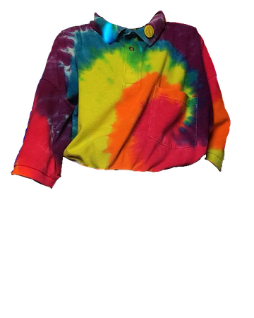 rainbow kidcore collared shirt